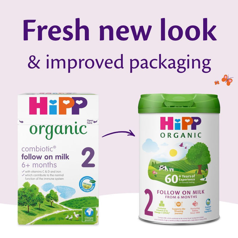 HiPP UK Organic Stage 2 Follow-On Milk Formula – Organic, Nutritionally Complete Milk for Babies 6-12 Months
