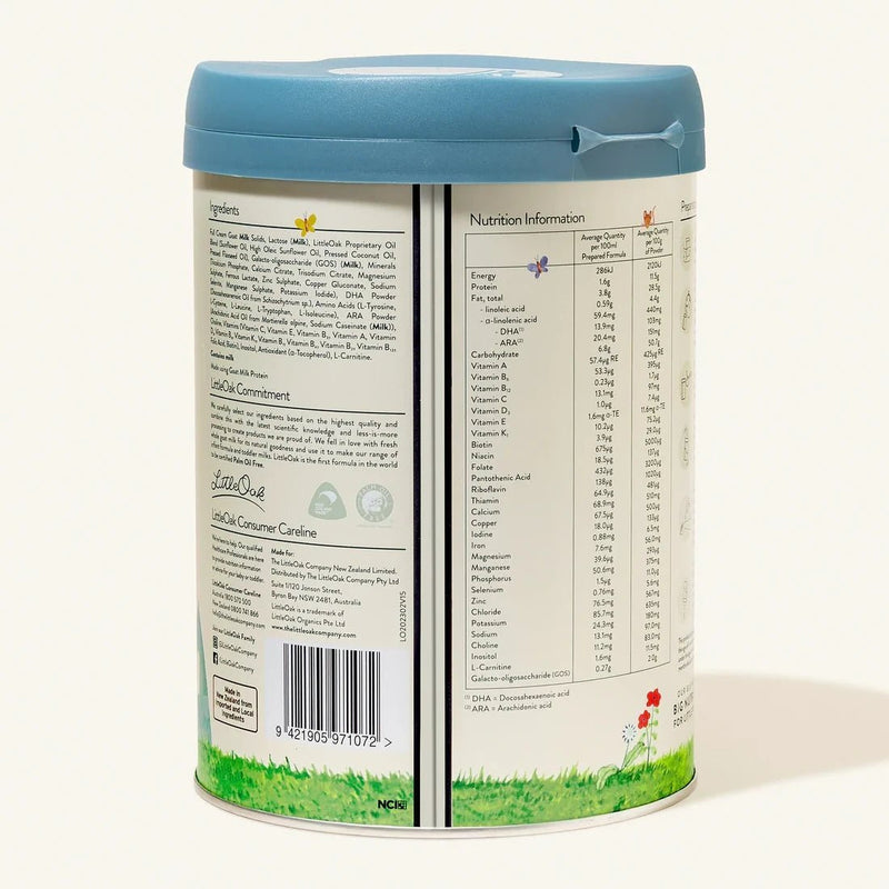 LittleOak Natural Goat Milk Follow‑On Formula – Stage 2 (800g) - Formuland Canada