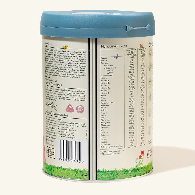 LittleOak Natural Goat Milk Infant Formula – Stage 1 From Birth (800g) - Formuland Canada